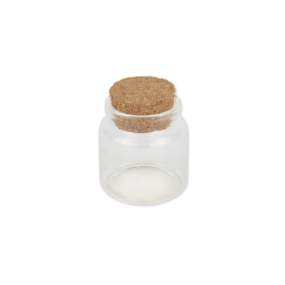 Fiole en verre avec bouchon en liège 4. 5x5. 5cm