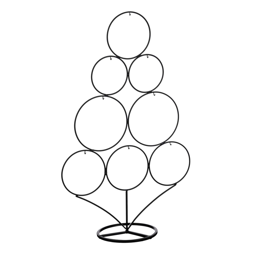 Sapin de Noël en métal noir - H. 58cm