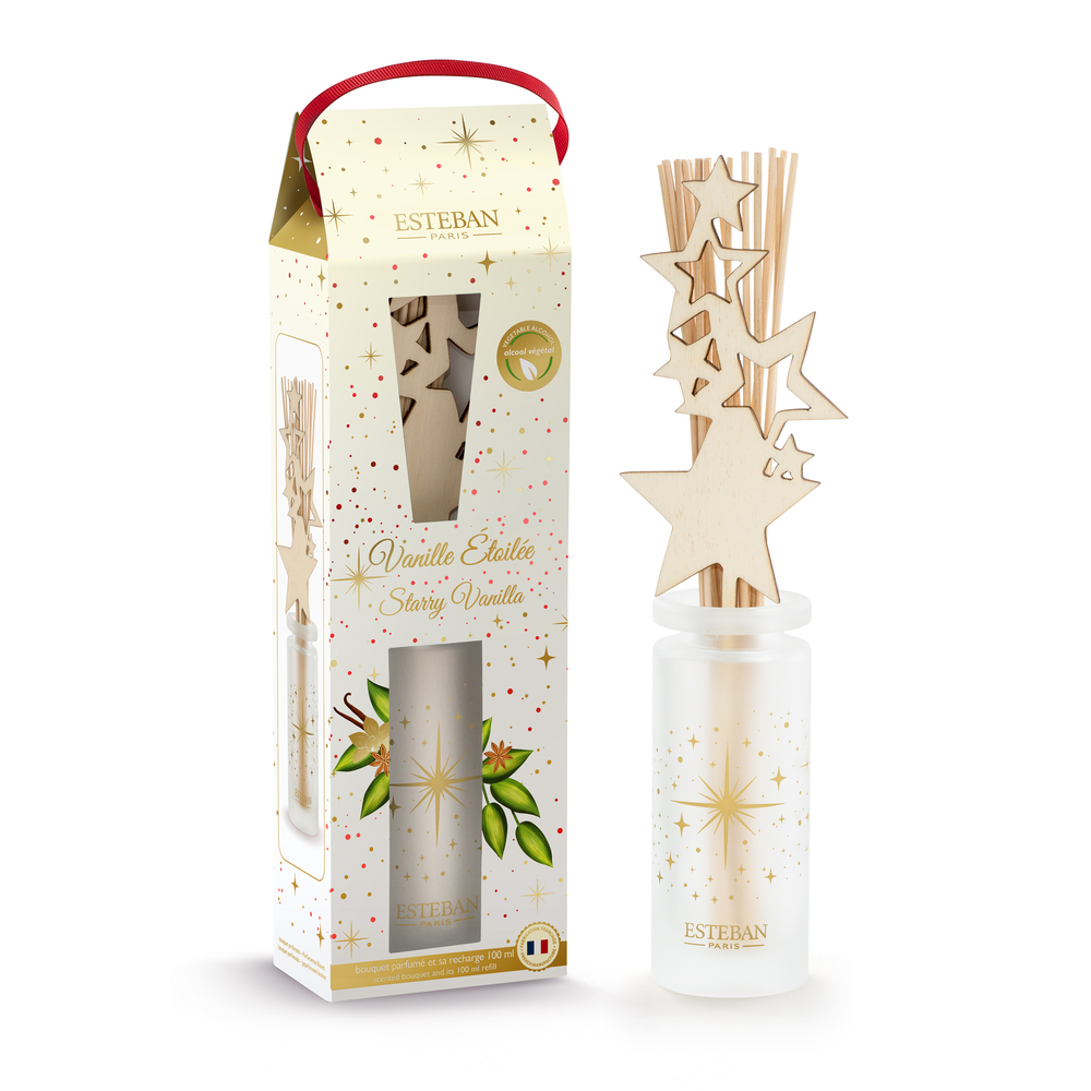 Bouquet parfumé, diffuseur d'ambiance vanille étoilée - 100ml