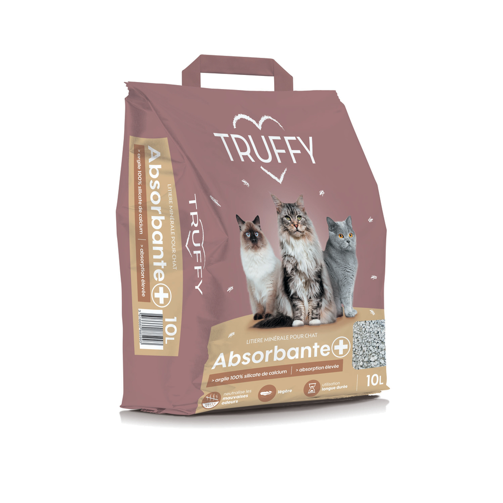 Litière minérale absorbante+ pour chat 10L