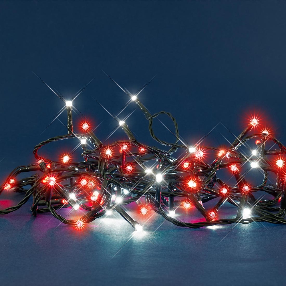 Guirlande lumineuse animée 'Flicker' 128 led, rouge et flash - 8m