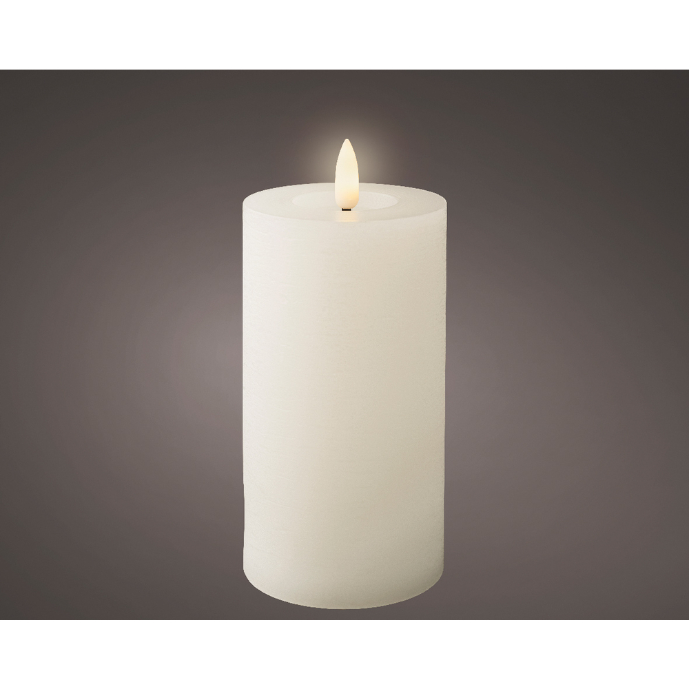 Bougie blanc chaud h15cm