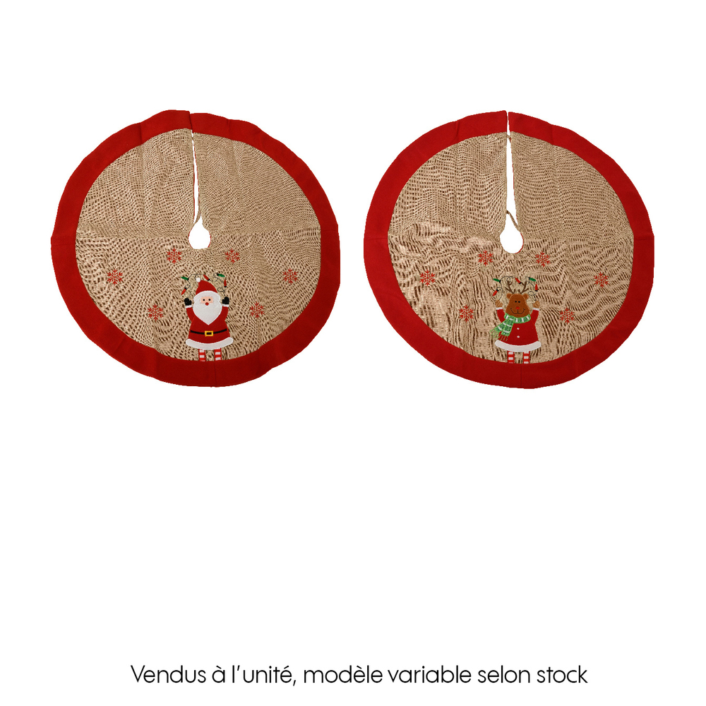 Jupe de sapin polyester rouge D. 90cm