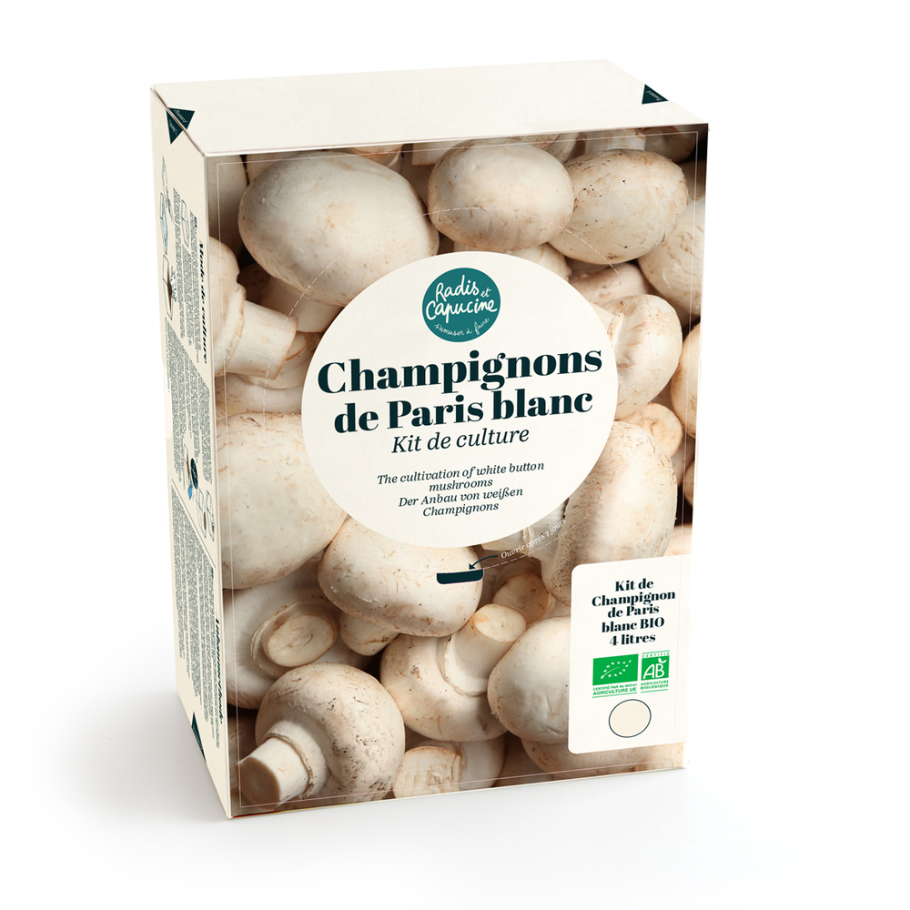 Kit de Culture, champignons de Paris blanc bio 4L