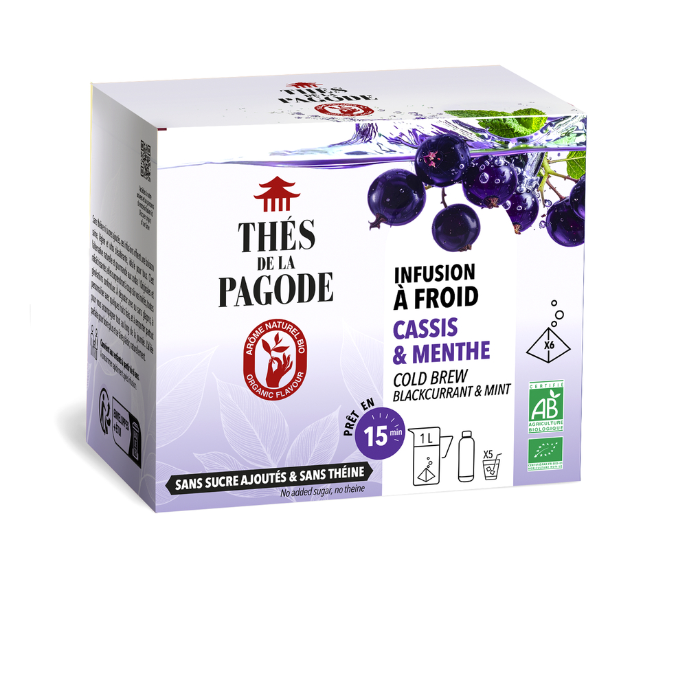 Infusion glacée bio - Cassis menthe 6 sachets