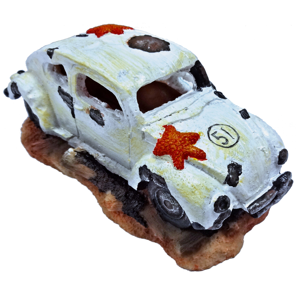 Décoration d'aquarium : voiture Beetle en résine - H. 10cm