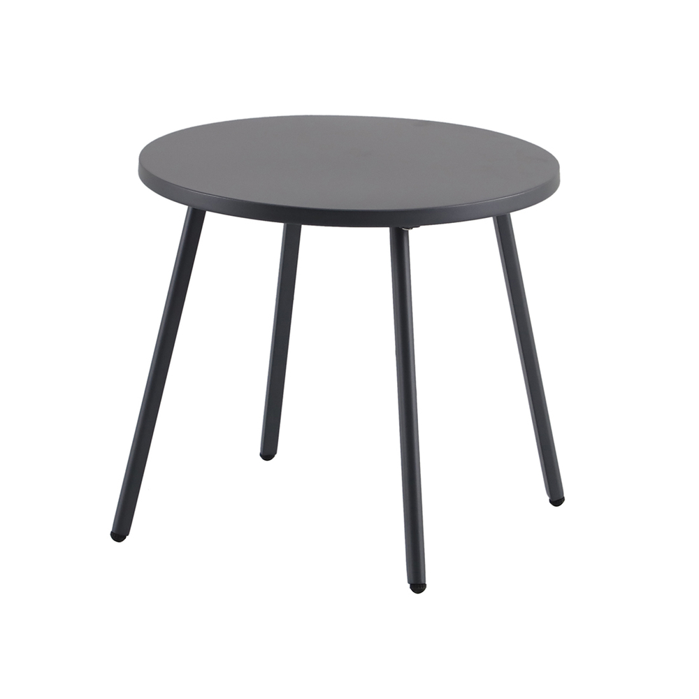 Table basse de jardin BAHO, coloris anthracite - D. 50cm