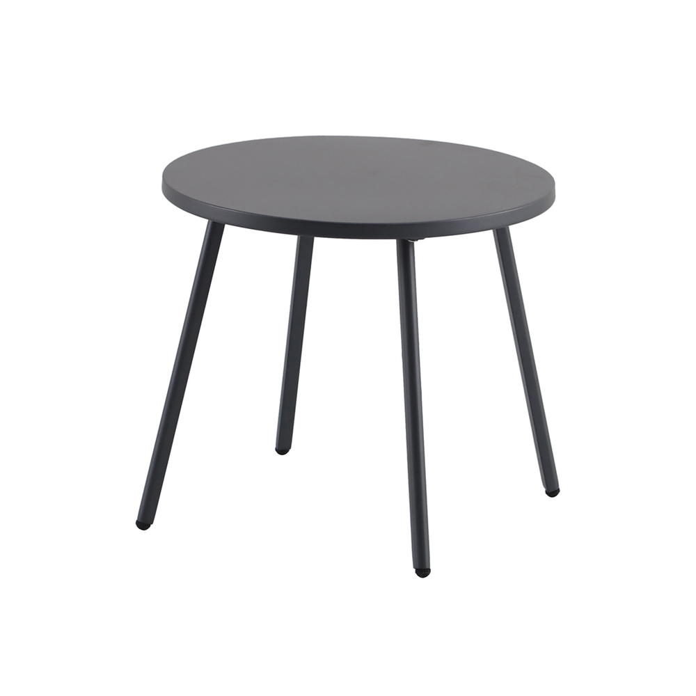 Table basse de jardin BAHO, coloris anthracite - D. 45cm