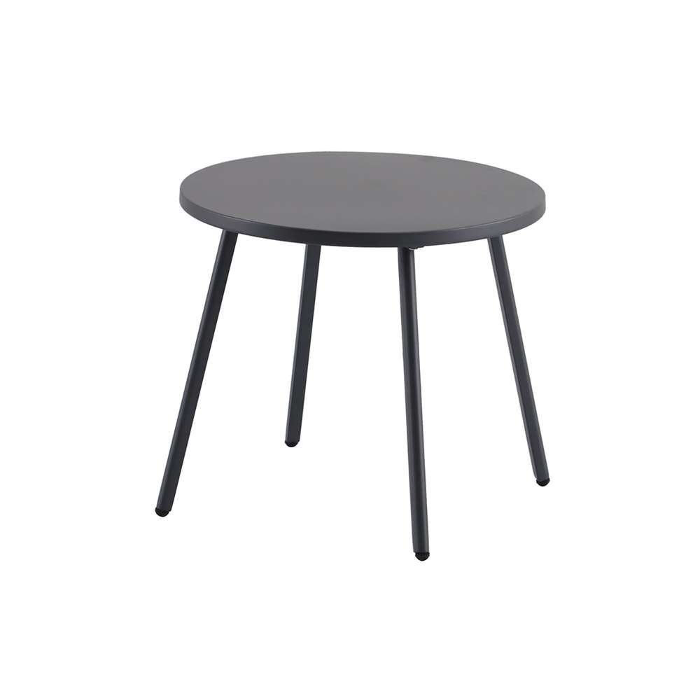 Table basse de jardin BAHO, coloris anthracite - D. 40cm