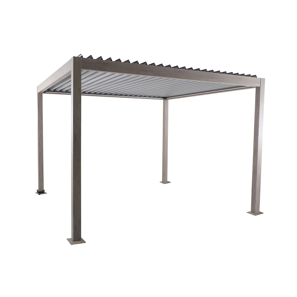 Tonnelle autoportée et murale Rana en aluminium - 3,53x3,49xH. 2,50m