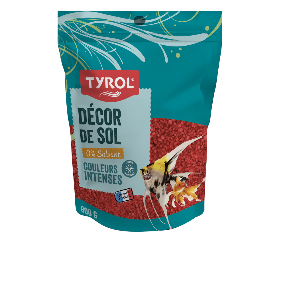 Décoration de sol d'aquarium, quartz rouge 800g