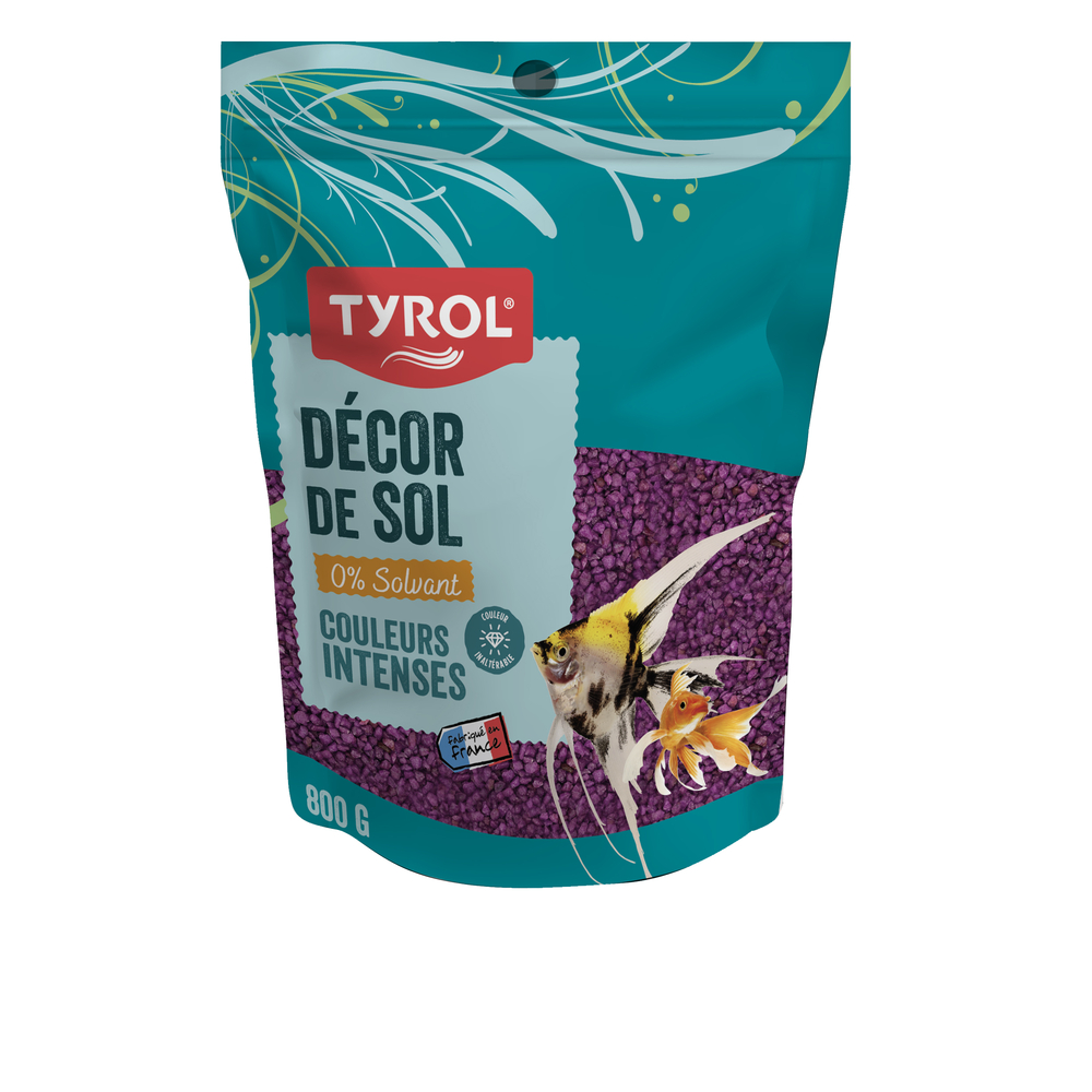 Décoration de sol d'aquarium, quartz violet 800g