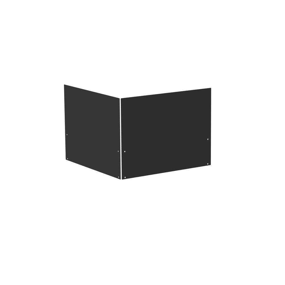 Habillage arrière crédence angle, coloris noir