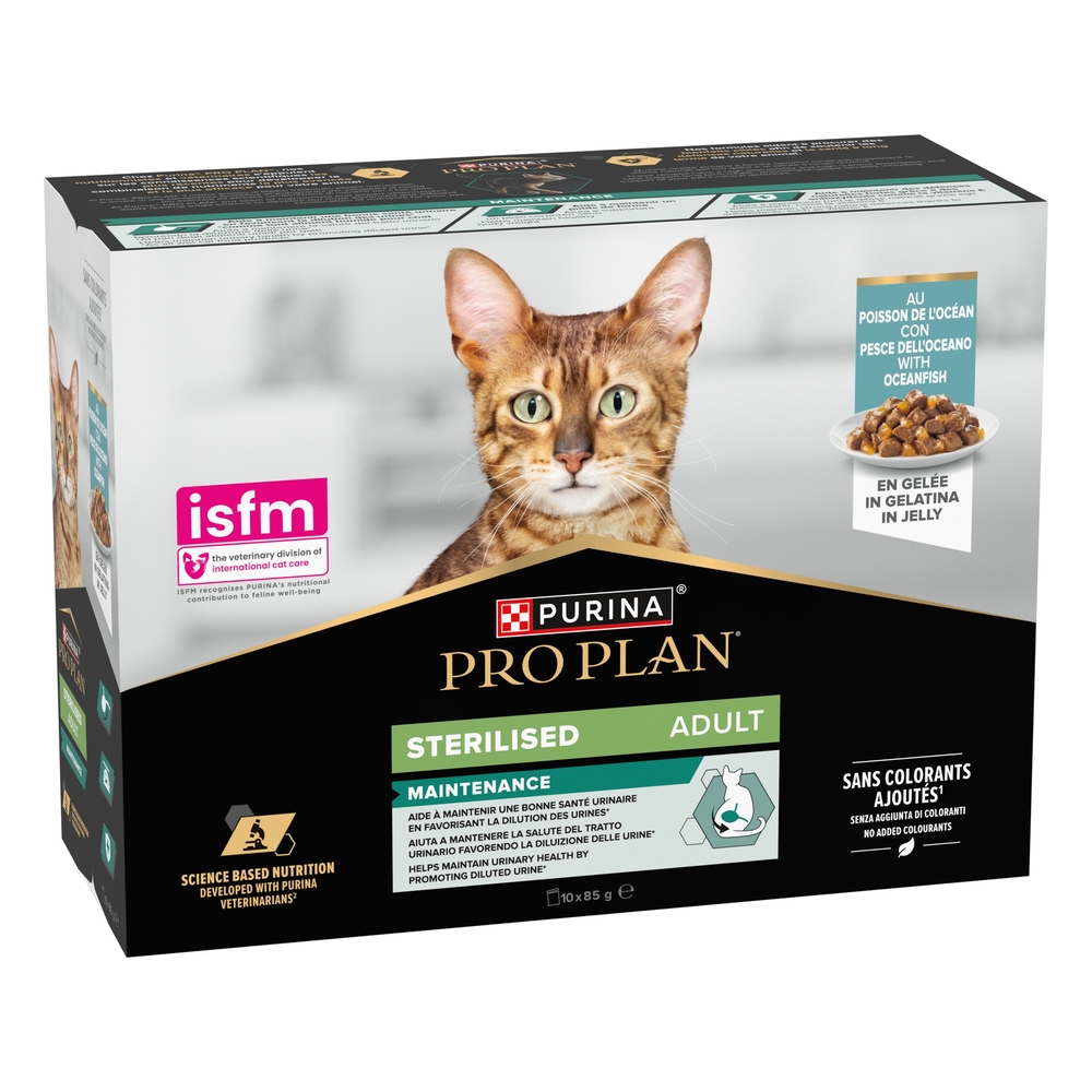 Pâtée pour chat stérilisé -Maintenance poisson de l'Océan gelée 10x85g
