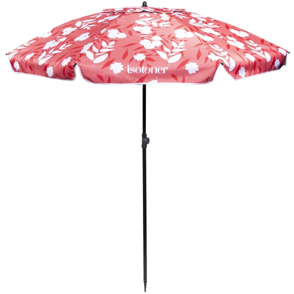 Parasol de plage inclinable Fleurs tropicales - D. 160cm