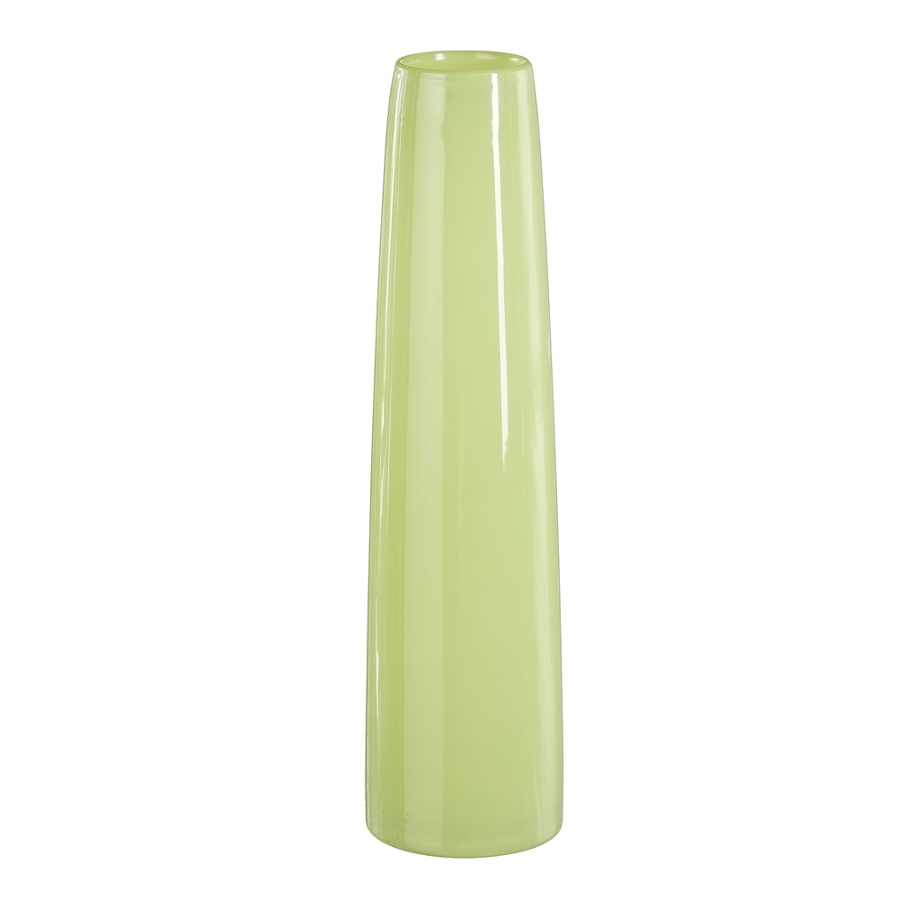 Soliflore Xandra en verre, coloris vert menthe - H. 37,5xD. 10cm