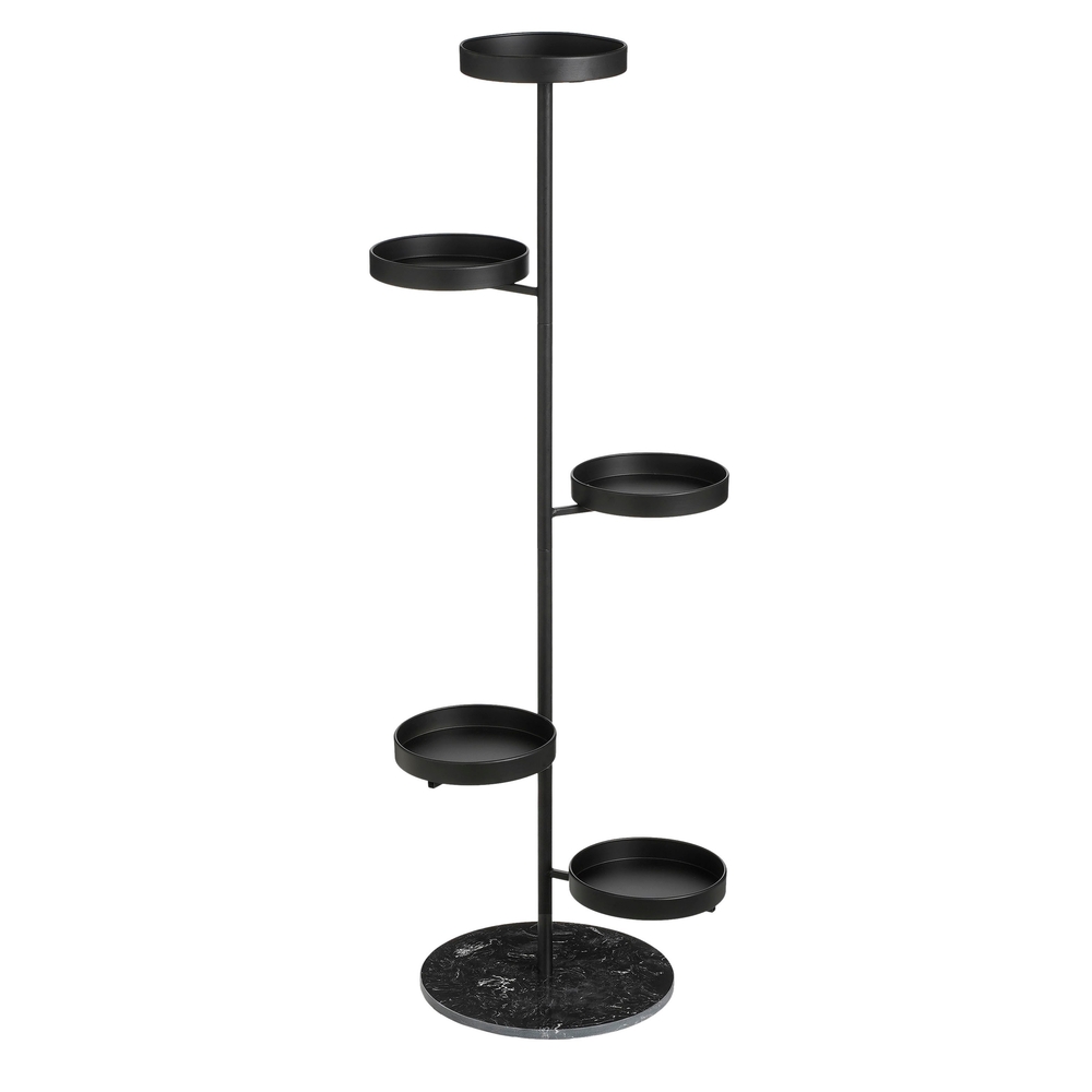 Porte-plante Brutus, coloris noir - L. 48xl. 43xH. 120cm