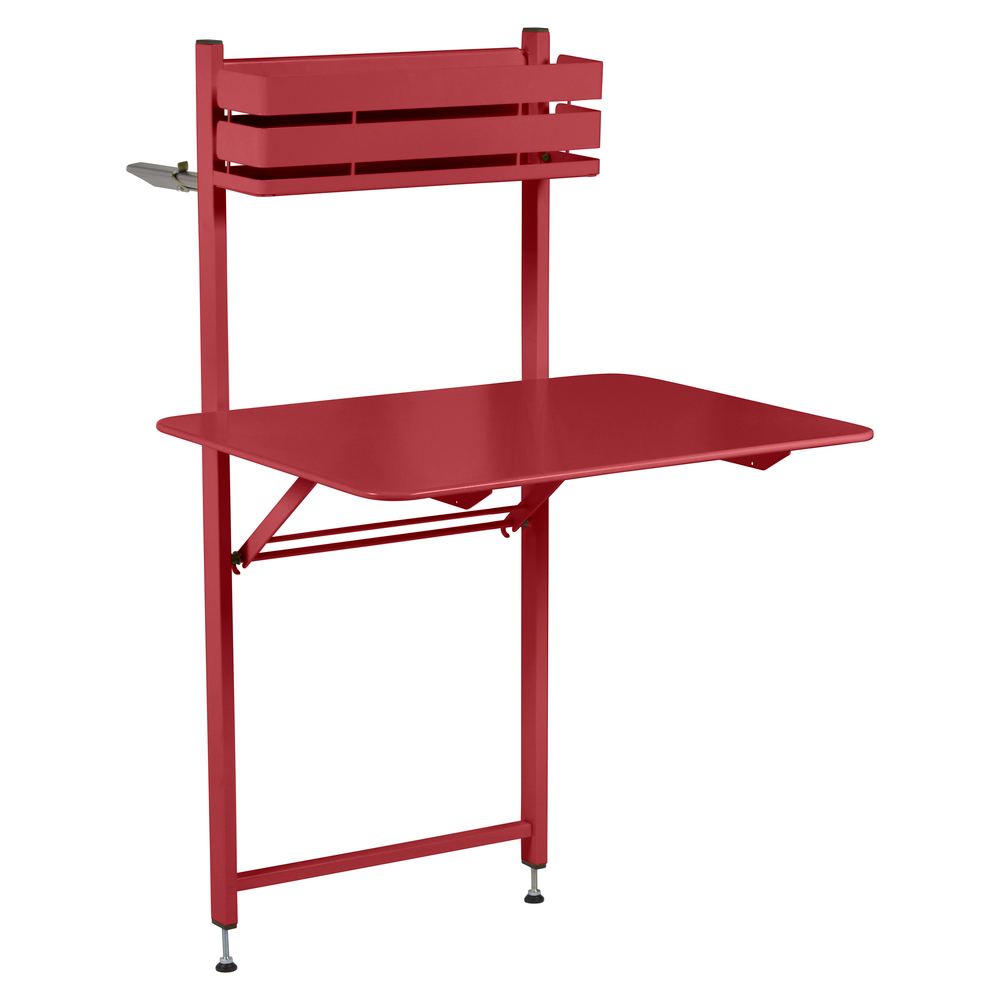 Table balcon bistro, coloris piment - H120cm