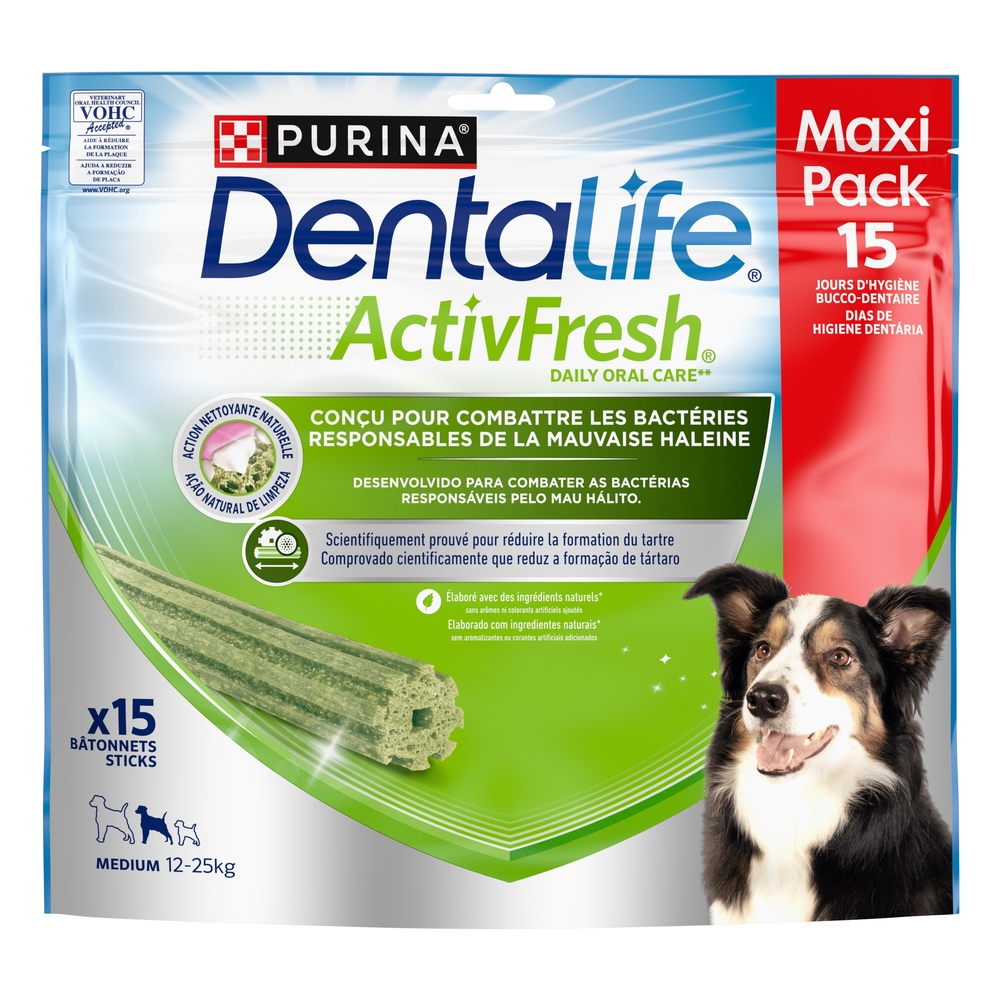 Bâtonnets ActivFresh pour chien moyen x15