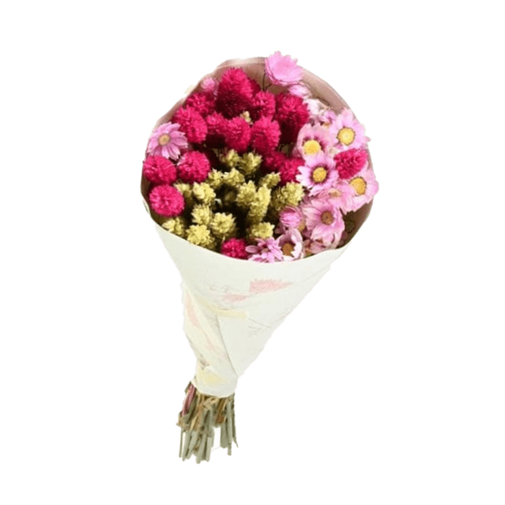Bouquet de fleurs séchées : Dinky rose - H. 50cm