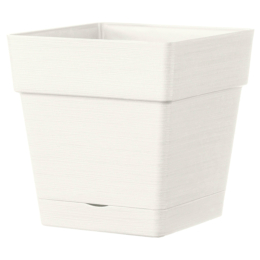Bac carré Save R, à réserve d'eau, coloris blanc - L. 35cm