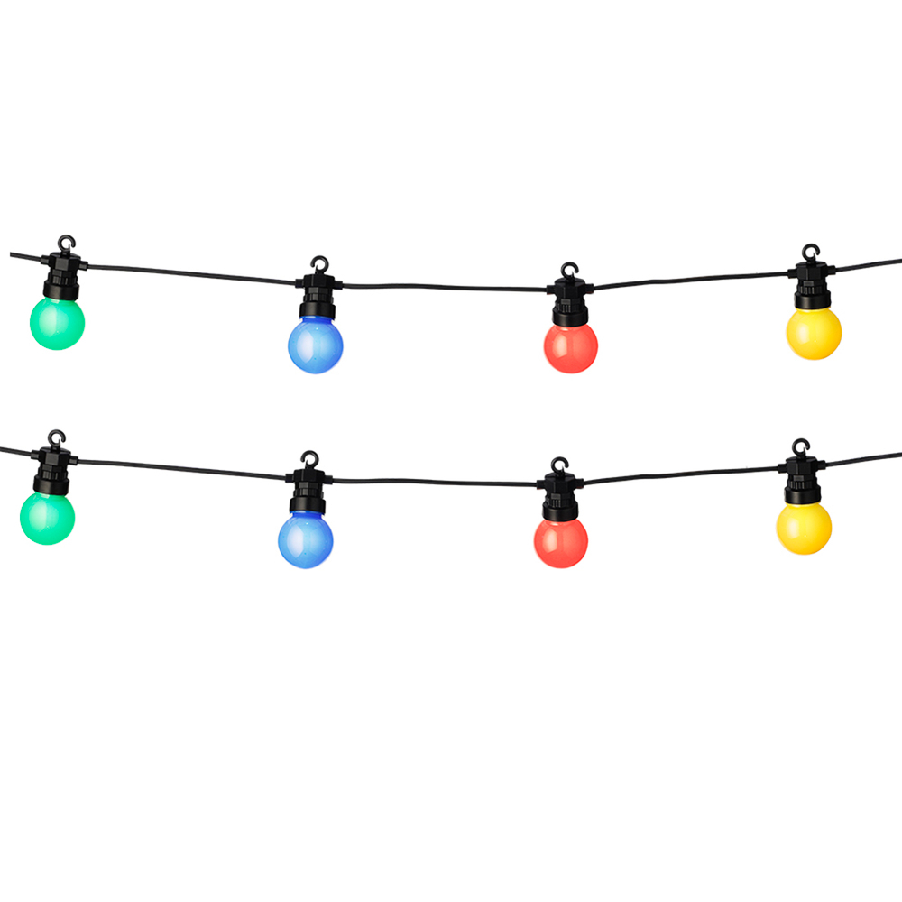 Guirlande lumineuse 'Party', 20 ampoules LED multicolore - 9,5m