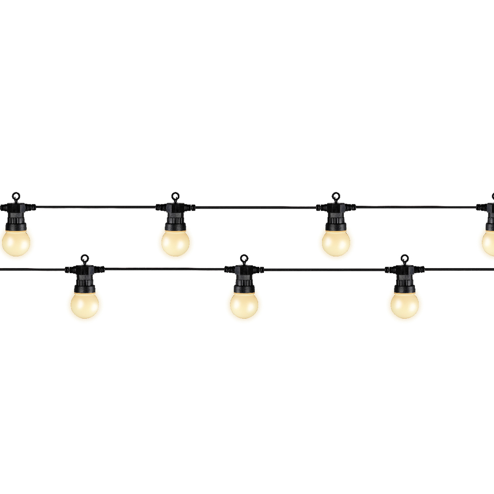 Guirlande lumineuse 'Party', 20 ampoules LED, blanc chaud - 9,5m