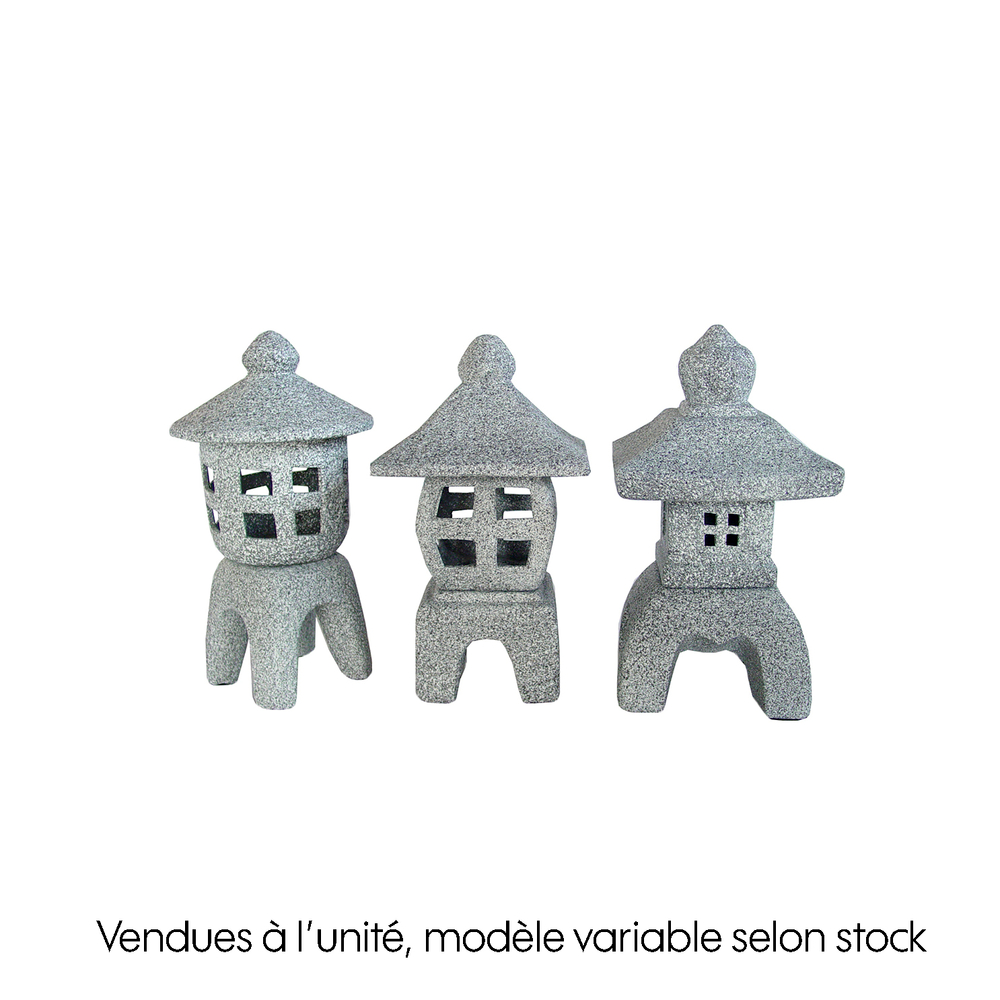 Lanterne céramique S pour la décoration du jardin - L. 14xl. 14xH. 24cm