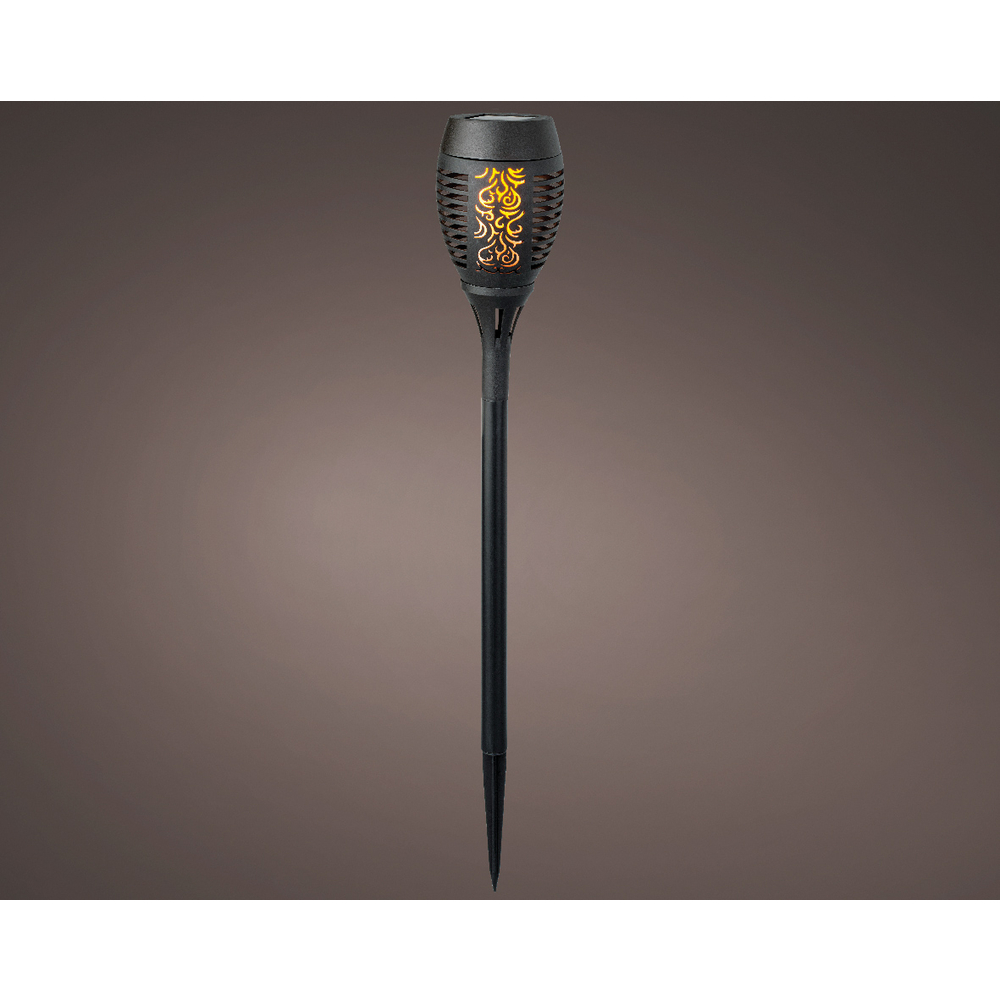 Torche solaire, effet flamme - H49. 5xD. 10cm