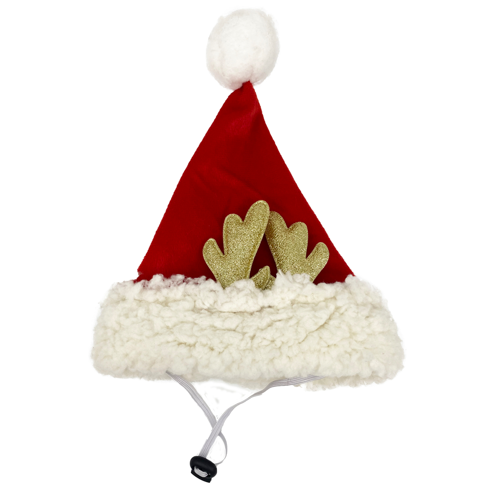 Bonnet de Noël rouge pour chien 17cm