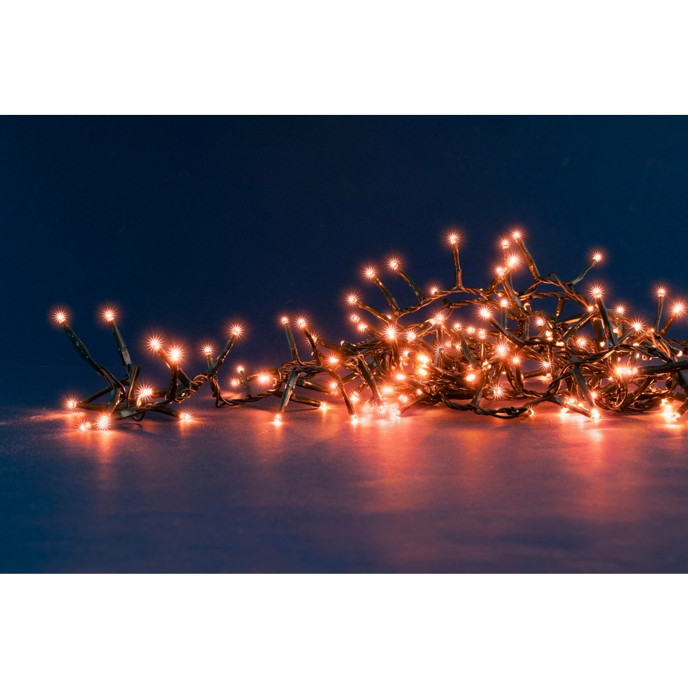 Guirlande lumineuse animée FLICKER LIGHT®, 400 Led cuivré - L. 9m