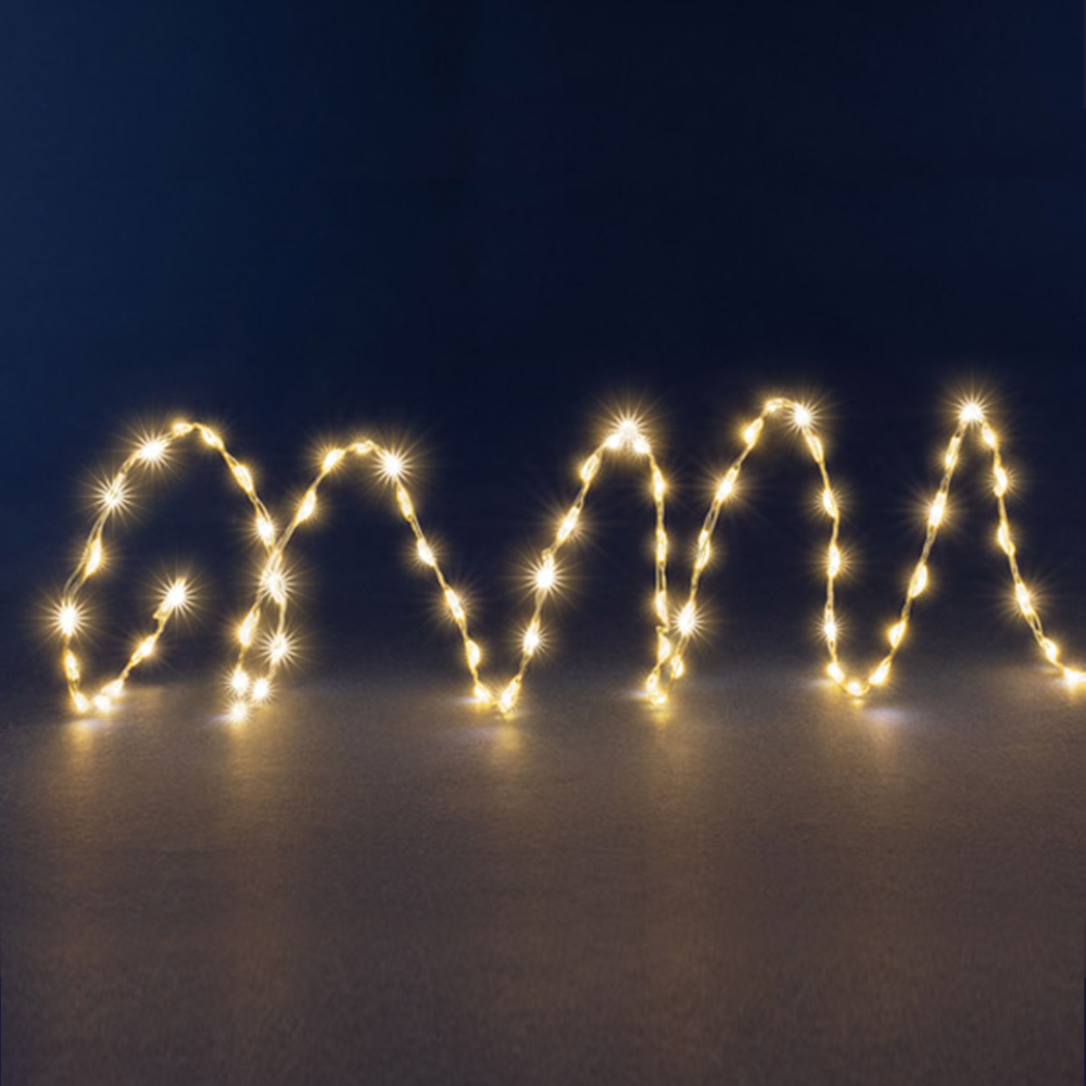 Guirlande lumineuse 300 micro LED, blanc chaud - 4,8m