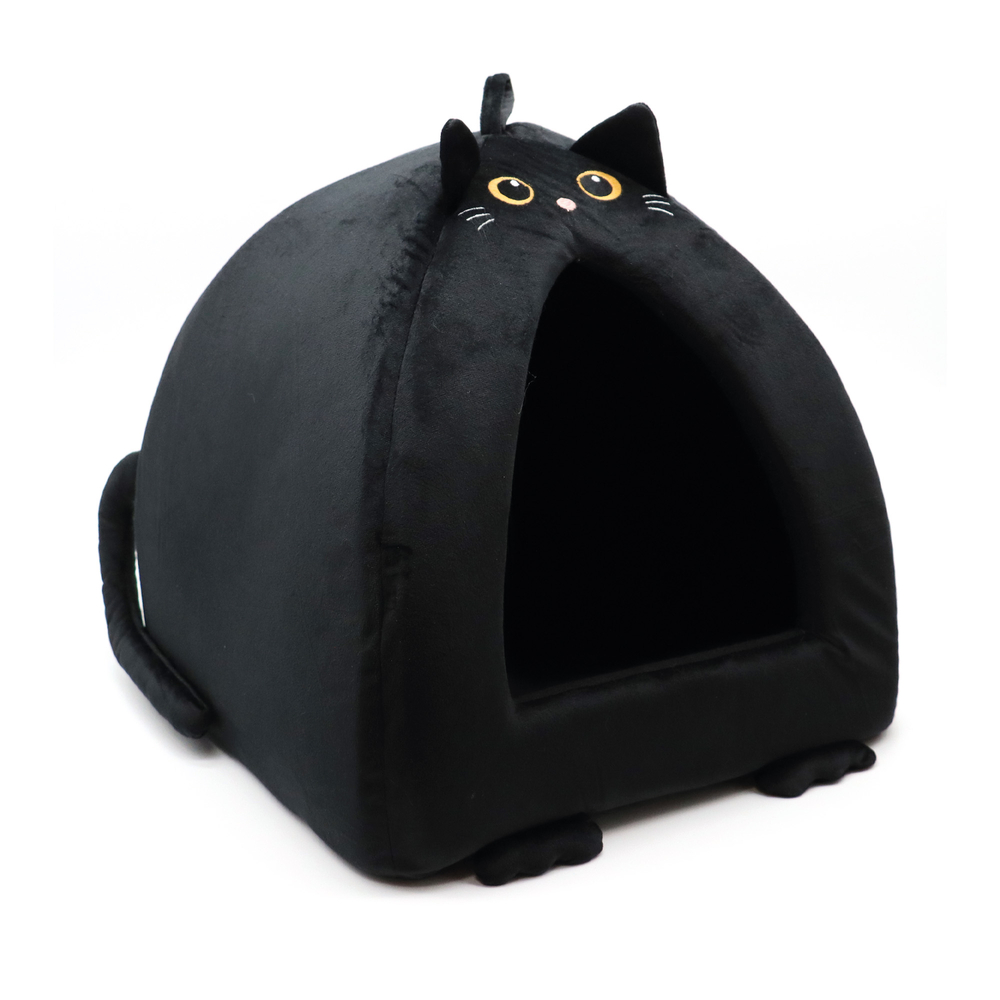 Coussin Igloo Halloween pour chien et chat, coloris noir - 38x38x38cm