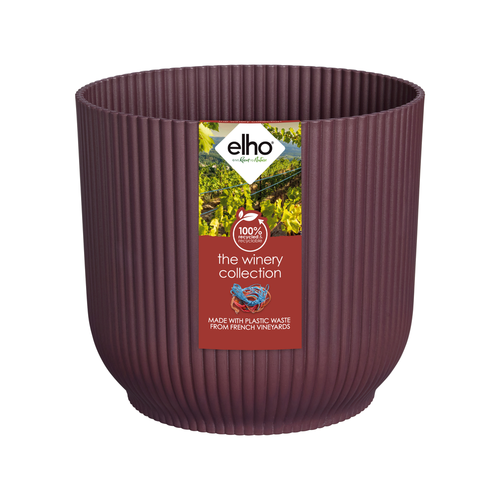 Cache-pot The Winery, coloris rouge bordeaux - D. 16cm