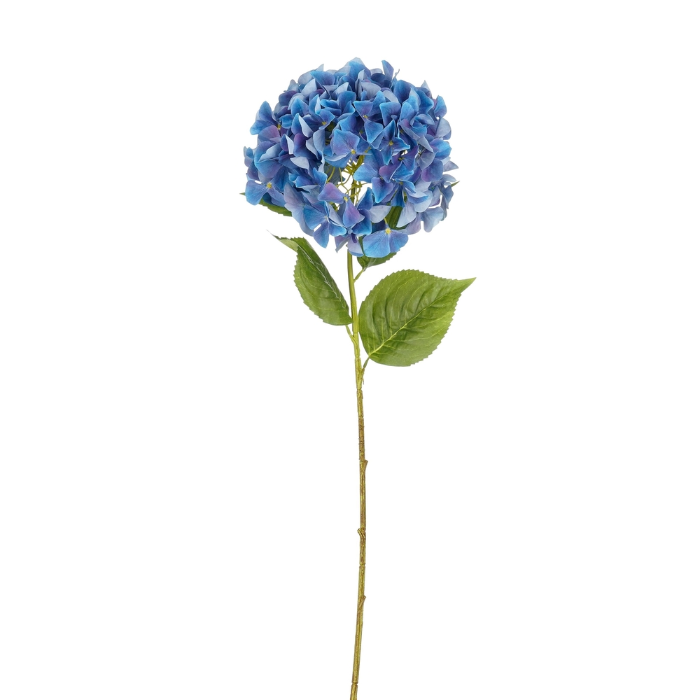 Plante artificielle à tige 'Hortensia', coloris bleu - L. 93cm
