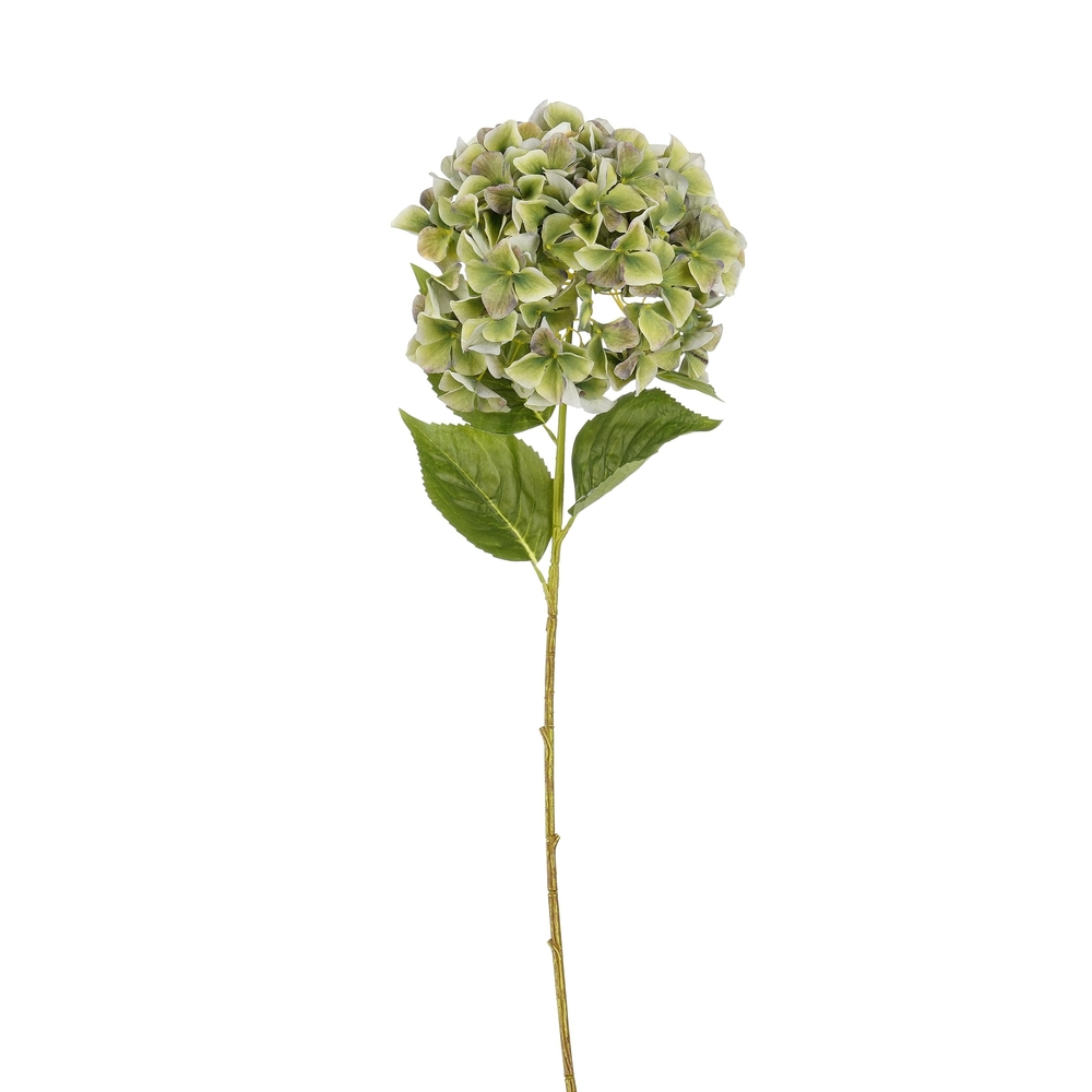 Plante artificielle à tige 'Hortensia', coloris vert - L. 93cm