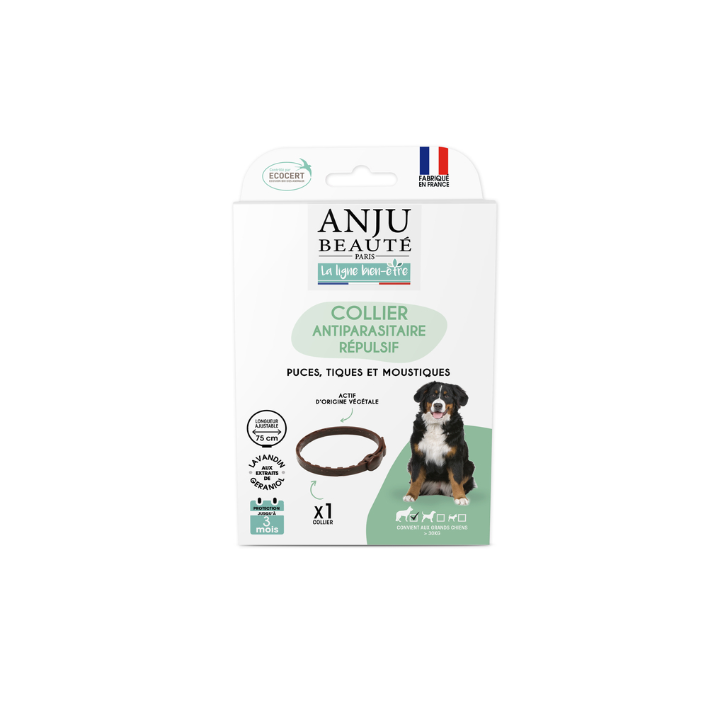 Collier antiparasitaire repulsif grand chien 75cm