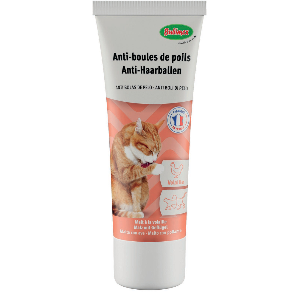 Malt pour chat à la volaille, pâte anti-boules de poils - 100g