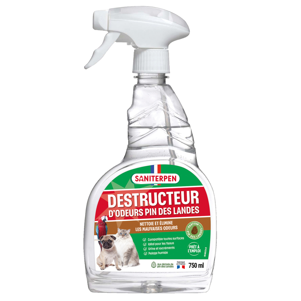 Spray destructeur d'odeurs, parfum pin des Landes - 750ml