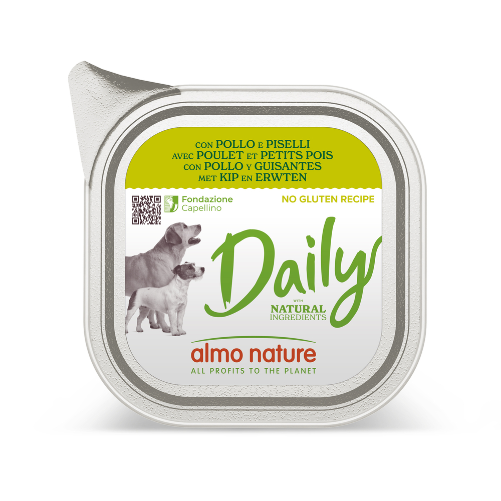 Terrine sans céréales pour chat, saveurs poulet & pois - 100g