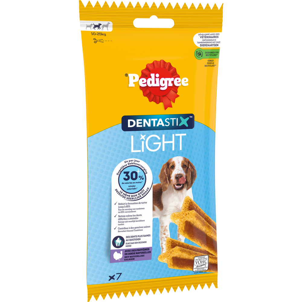 Bâtonnets Dentastix Light pour chien de taille moyenne - x7