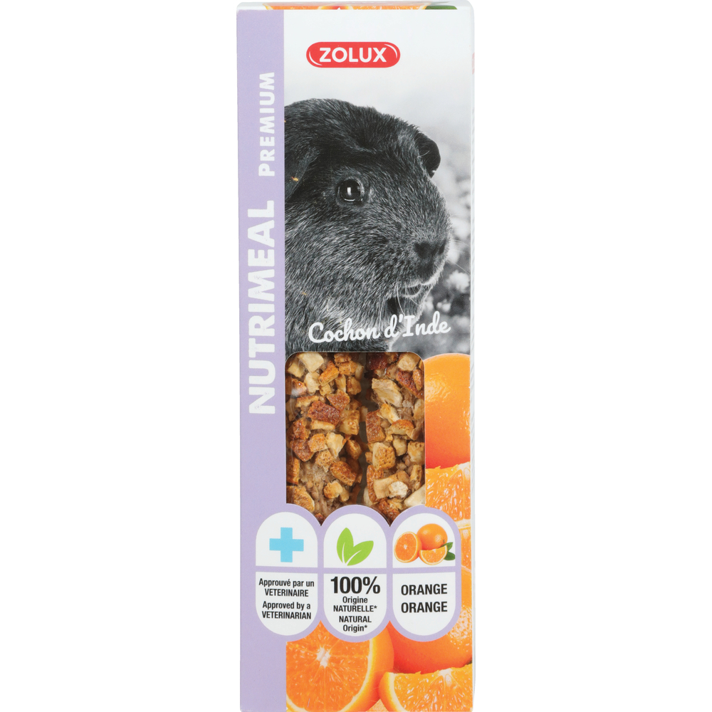 Friandises pour cochon d'inde, stick Nutrimeal premium orange x2