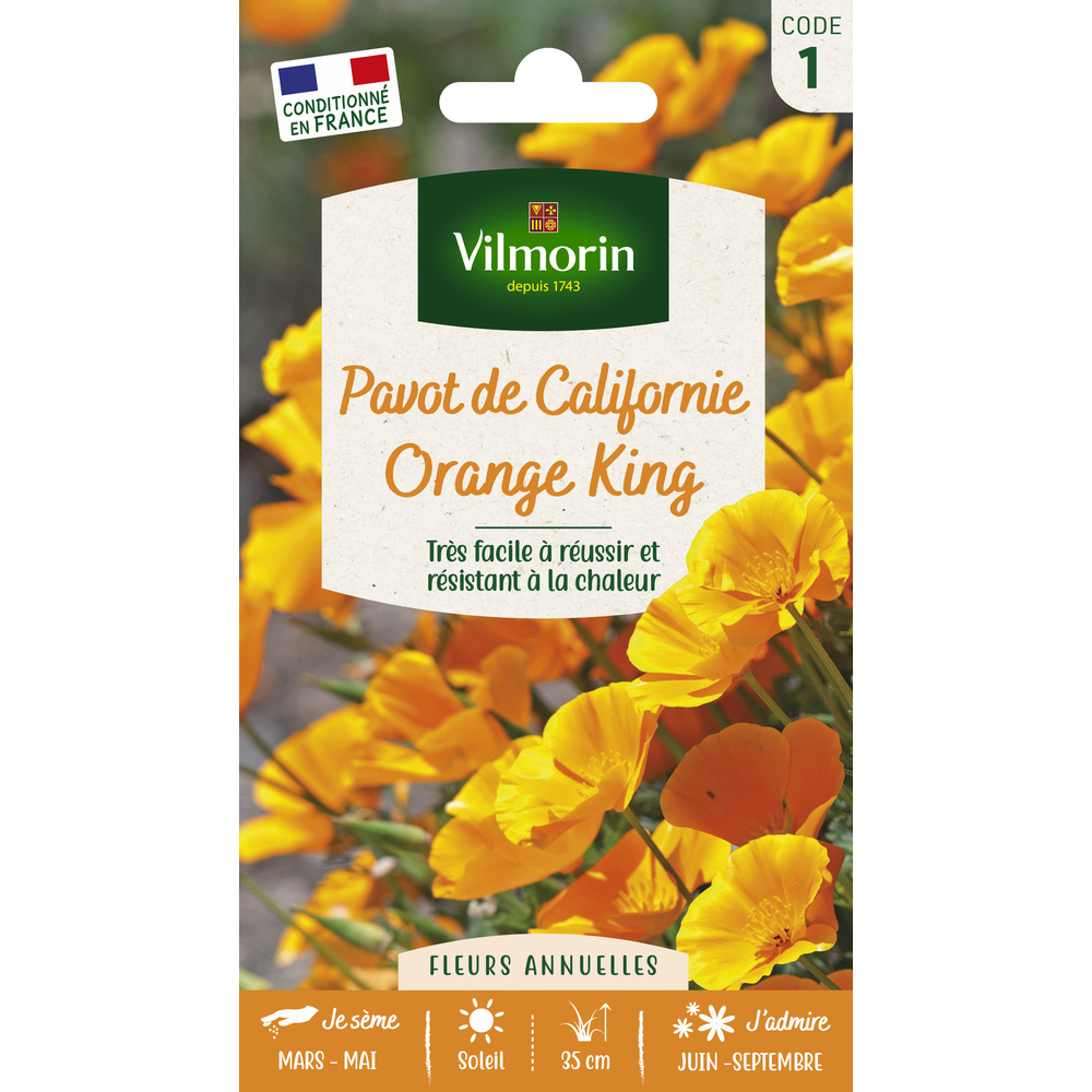 Pavot de Californie Orange King