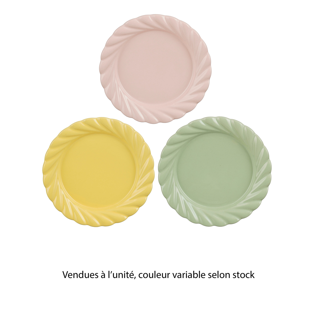 Assiette à dessert en céramique, modèles variables - D. 21cm