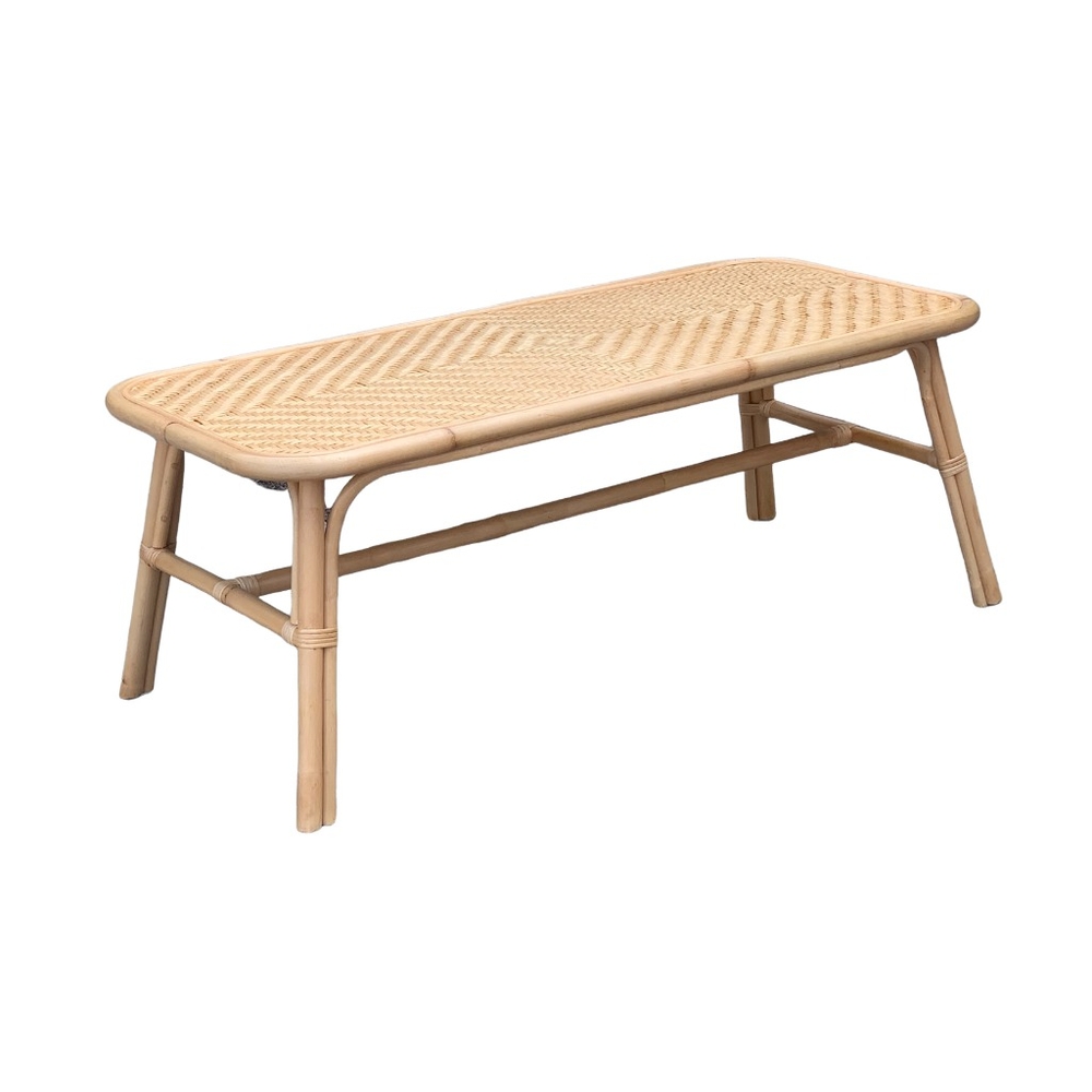 Table basse Osia en rotin naturel - L110xl50xH43cm