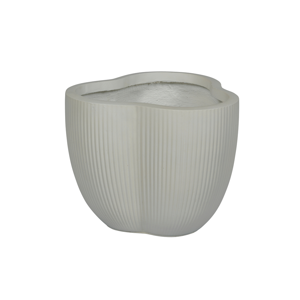 Pot en fibres de verre Yale, coloris blanc D. 30cm