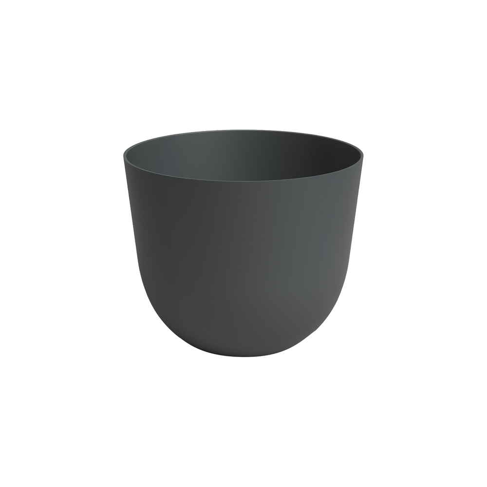 Pot Silea naturel, coloris anthracite - D. 30cm