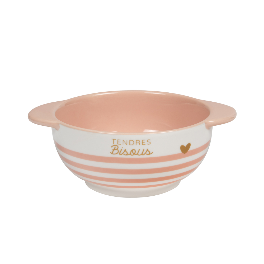Bol Baya 'Tendres bisous', coloris rose - L. 17cm