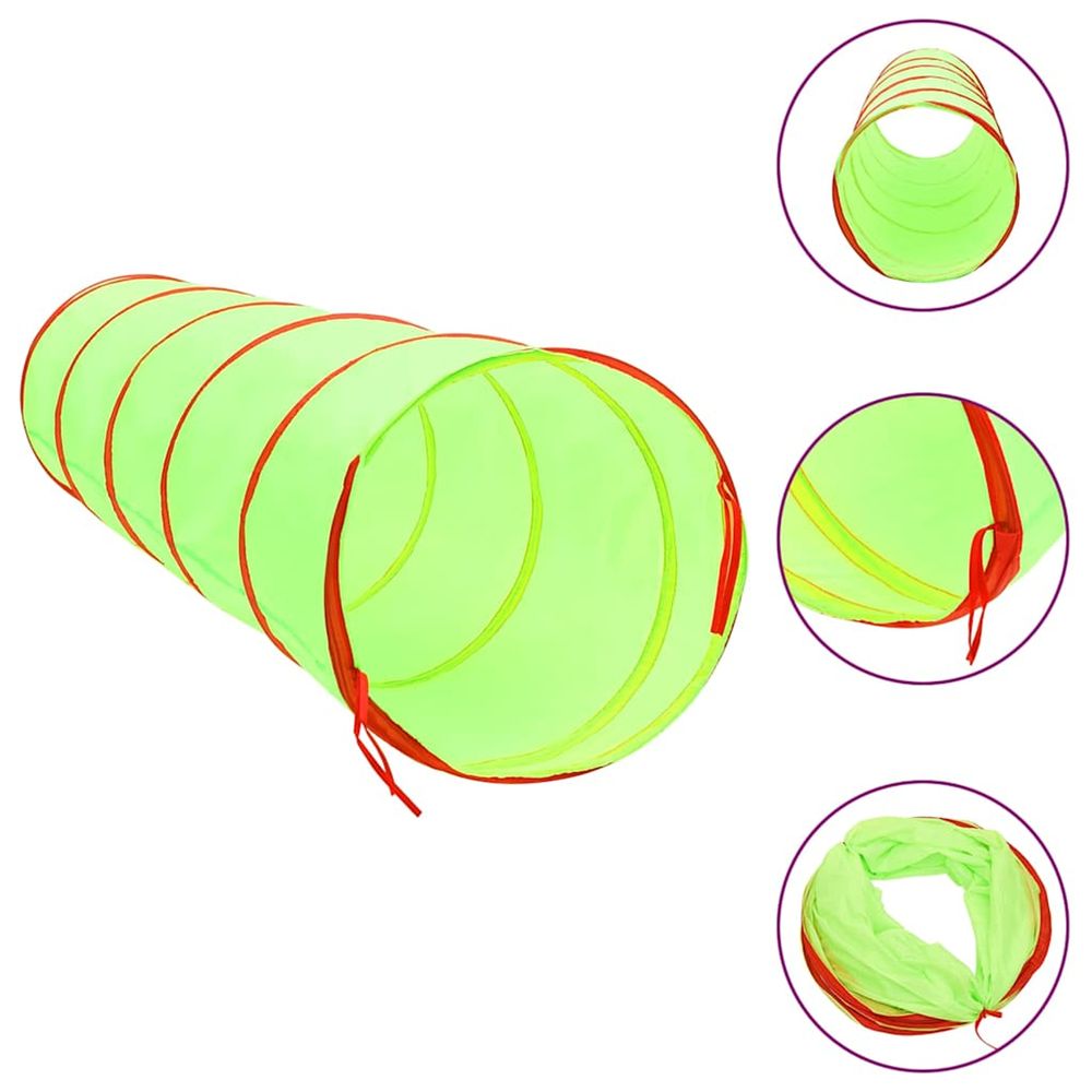 Tunnel de jeu pour enfants vert 175 cm polyester