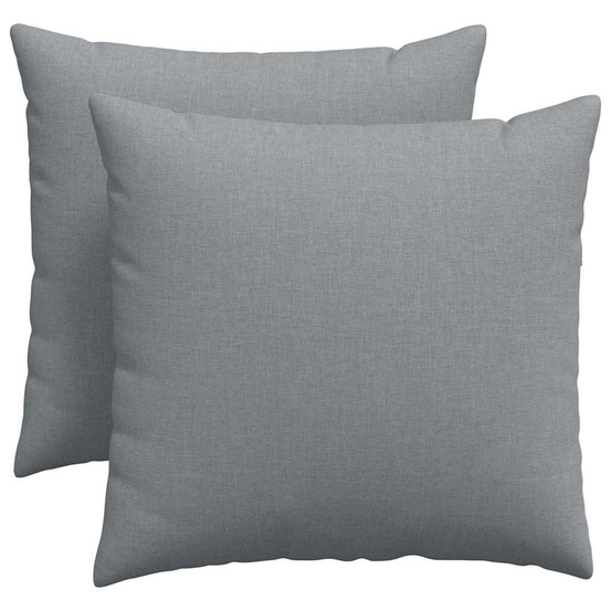Coussins de canapé 2 pcs gris clair 50 x 50 cm tissu